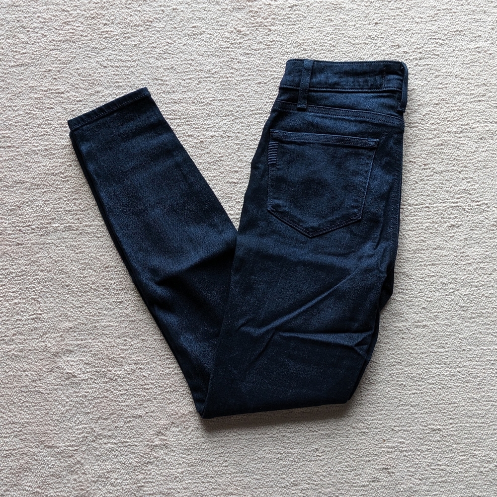 PAIGE high rise dark wash skinny jeans, size 24